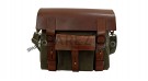 For Royal Enfield Classic 650 Genuine Leather Pannier Bags Olive With Mounting - SPAREZO